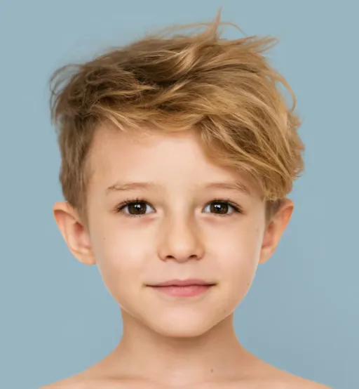 Çocuğun gerçek fotoğrafından AI karaktere dönüşüm örneği